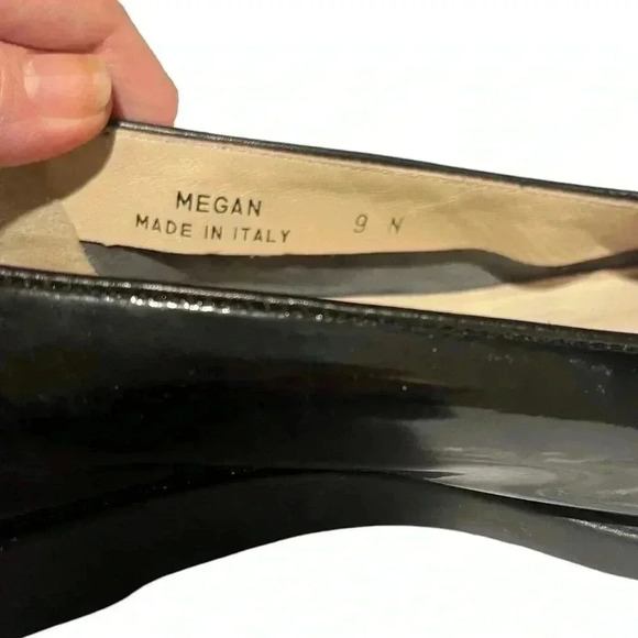 Bally Megan low wedge patent leather black gold tone rope and Bally logo 9 - Picture 8 of 8